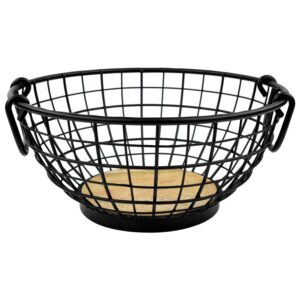 Balanced Decorative Open Wire Fruit Bowl