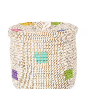 Geometric Lidded Storage Basket