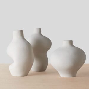 Refined Contemporary Sculpted Decorative Vase