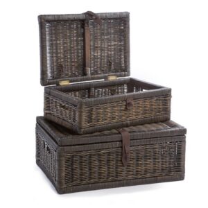Textured Covered Woven Storage Basket