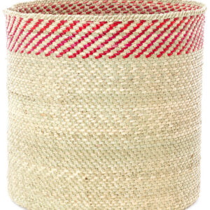 Berry & Natural Woven Grass Baskets