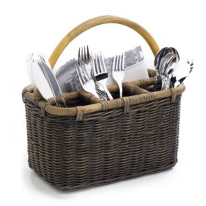 Handwoven Wicker Utensil Caddy